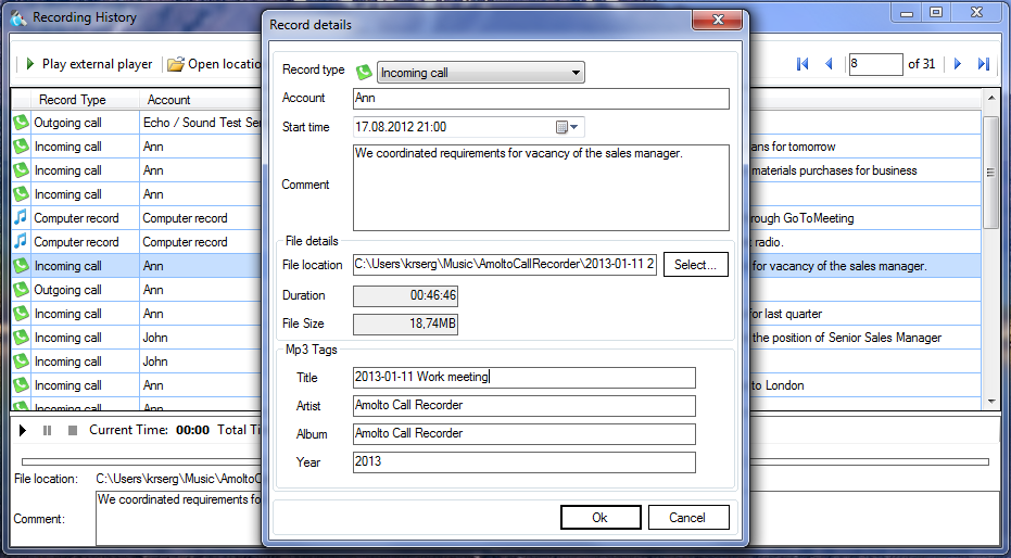 Amolto Call Recorder for Skype 3.26.1 for apple instal